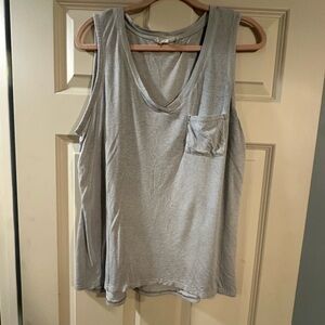 Gray Blue Sleeveless Top